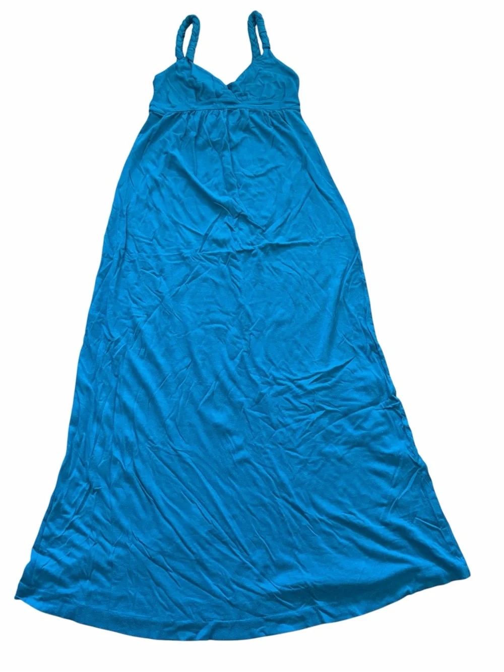 Lucky Brand Turquoise Blue Maxi summer sundress Skirt Dress Spaghetti Straps XS